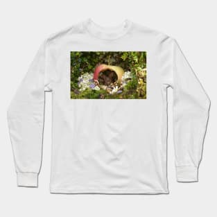 little mouse in a apple Long Sleeve T-Shirt